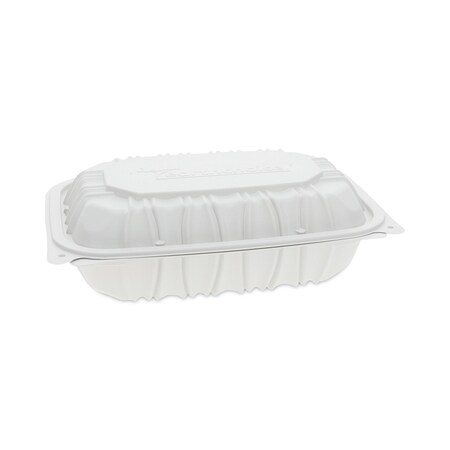 Pactiv Vented Microwavable Hinge-Lid Takeout Container, 9x6x2.75, Wht, PK170 PK YCNW0207